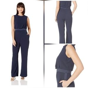 Vince Camuto Sleeveless Satin Back Crepe jumpsuit